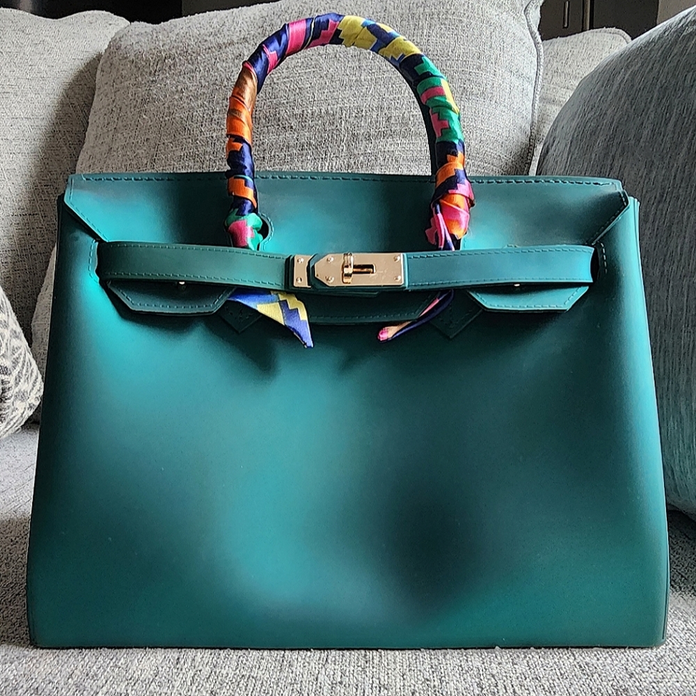 Beautiful dark teal tote!!